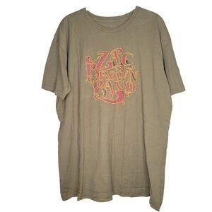 Zac‎ Brown Band 2012 Tour Tee Men's Size XL Green Concert Country Lucy Justice